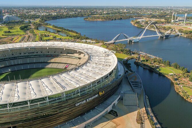 The Optus Stadium Tour - Victory Lounge and Ground-Level Benches: Where the Tour Turns Fun